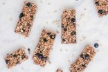 No Bake Granola Bars Made With Rolled Oats on a Pretty Marble Board