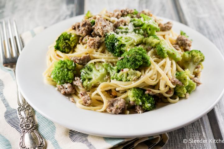 Turkey Sausage and Broccoli Pasta